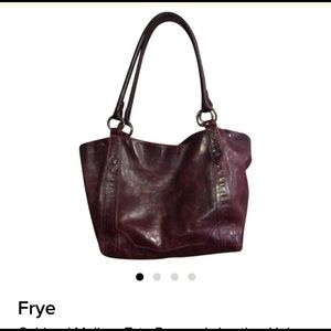 Frye oxblood leather tote